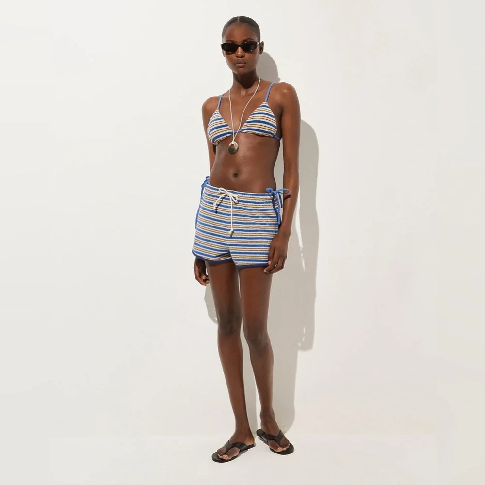 NWT J.Crew Towel Terry Short in Stripe